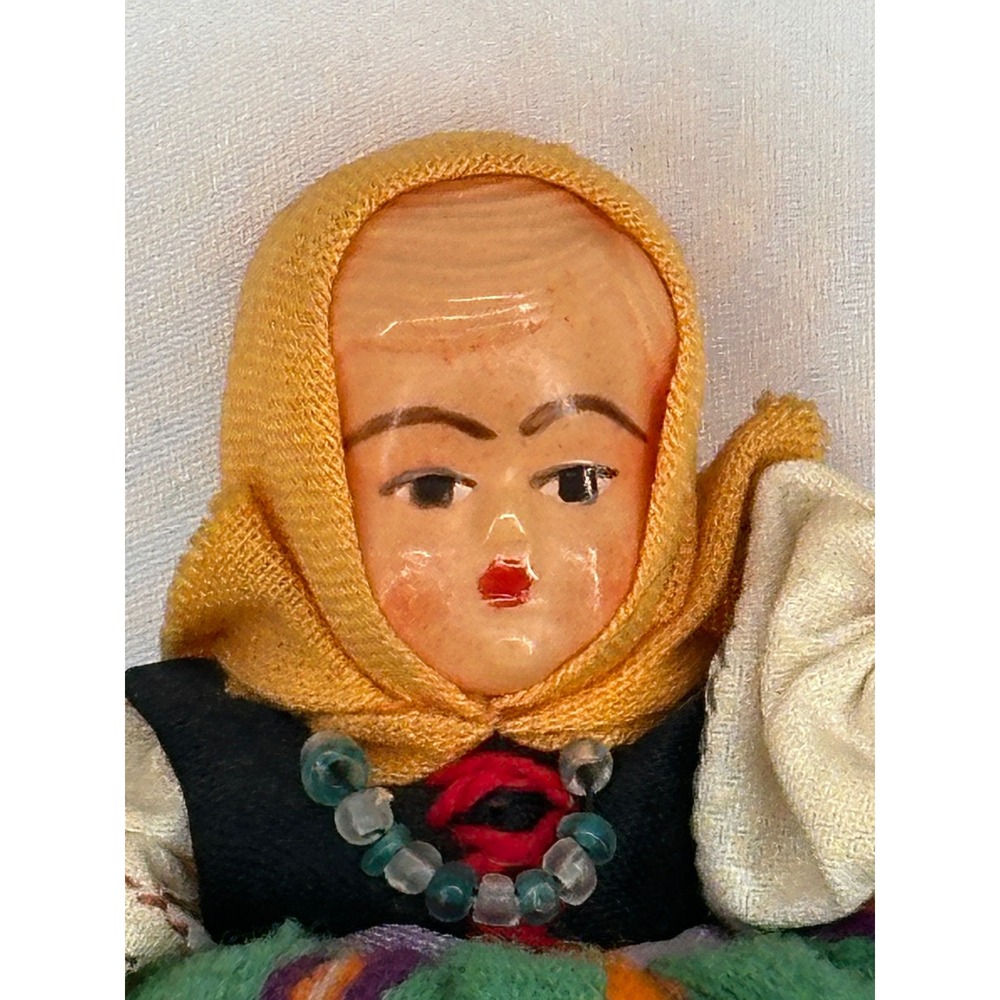 Unbranded Miniature Folk Doll Unisex 3.5in Multi-Color Vintage European Costume - Picture 4 of 6